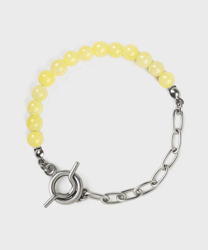 Bicycletrophy Bt Gemstone Bracelet 13 (2 Types / 6Mm White Jade Lemon)
