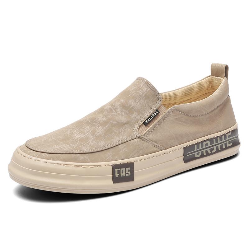 New Spring Mens Shoes Korean Style Versatile Trendy and Fashionable Light Luxury Casual Mens Canvas Shoes Flat Soled Trendy Shoes