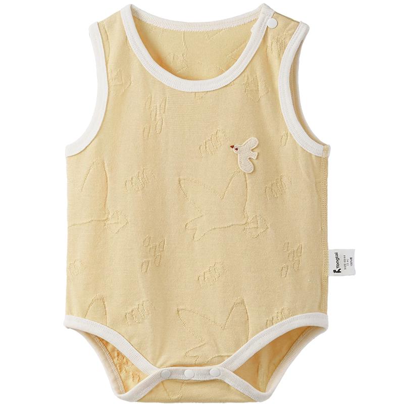 TONGTAI Infant Sleeveless Ramie Bodysuit 80cm