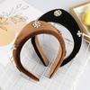 Velvet Headband For Women European And American  British Retro Hairpin Headband For Girls Home Leisure Headwear