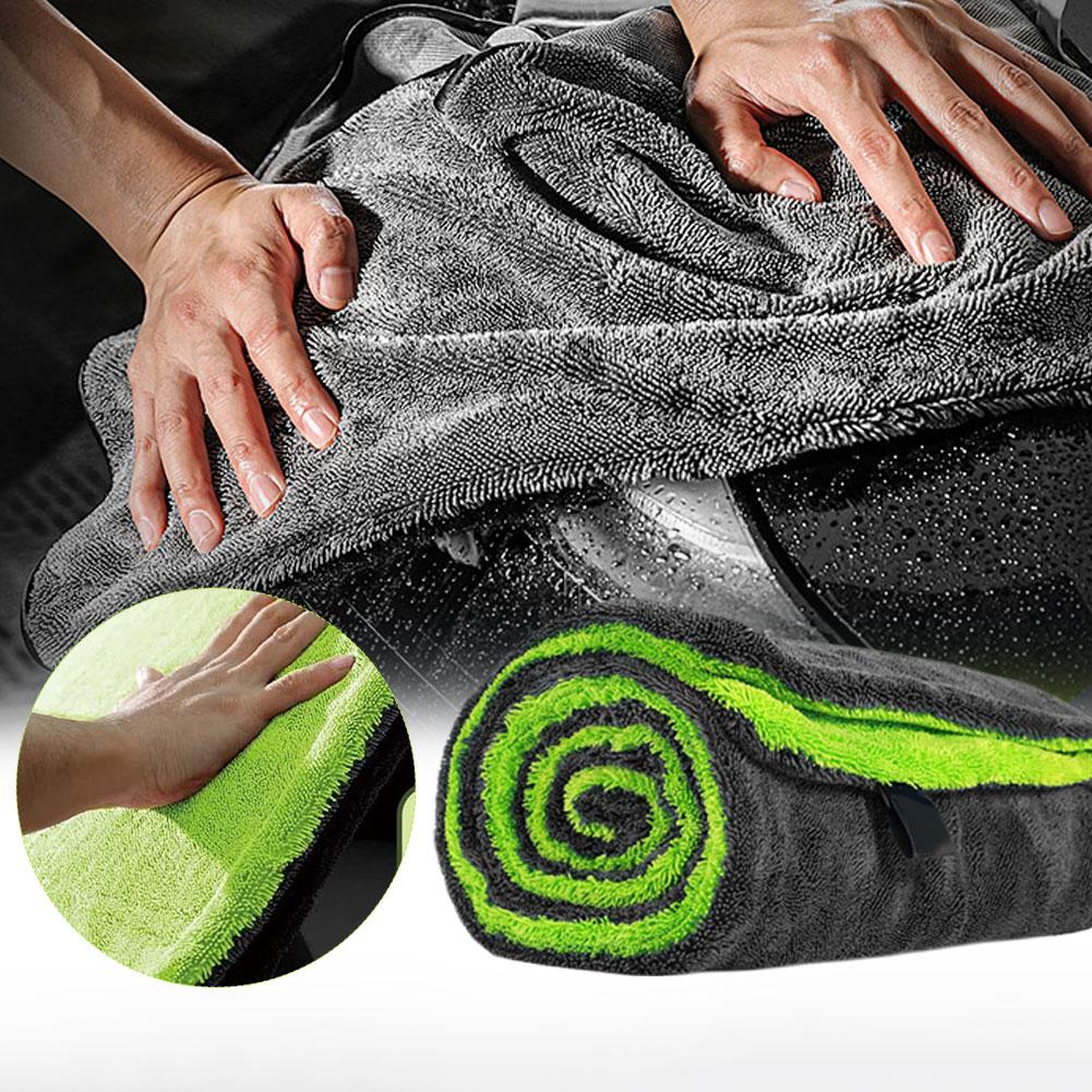 Serviette de séchage professionnelle en microfibre 1400GSM pour le detailing automobile. Extra Large, Ultra Épais, & Extrêmement Absorbant pour SUV, Camion
