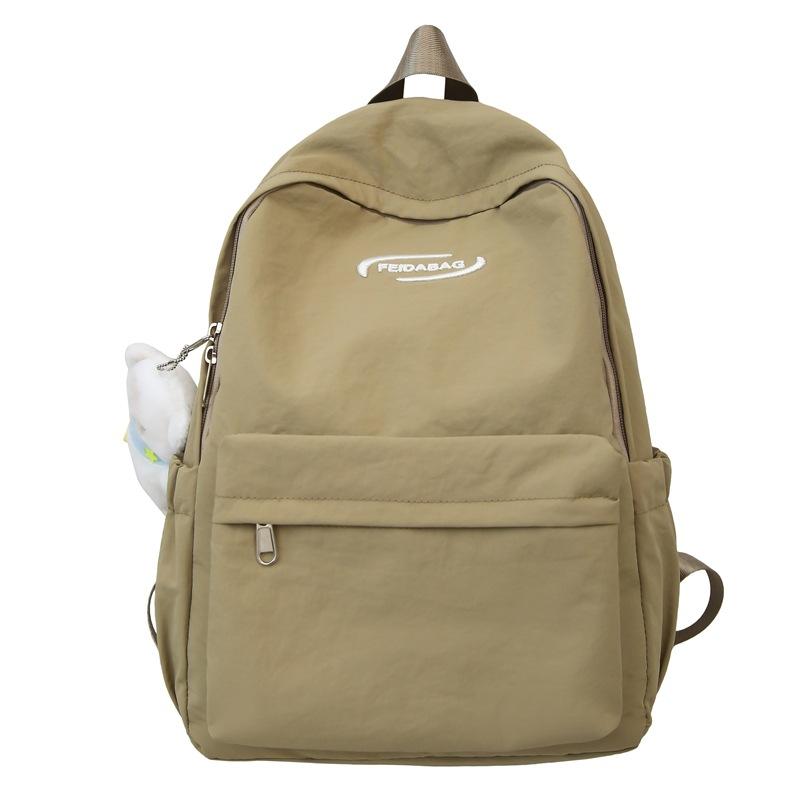 College style schoolbag for girls Junior high school students Simple large-capacity computer backpack Casual high school students Travel backpack tide