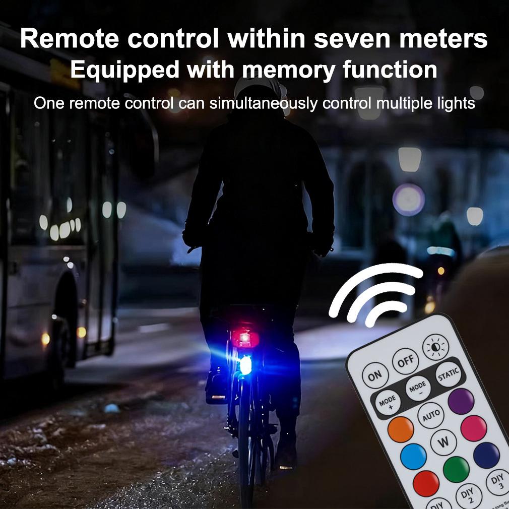 6Pcs RGB Led Car Strobe Lights Motorcycle LED Flash Position Wireless Light 8 Colors Aircraft Airplane Helicopter Warning Lights Accessories