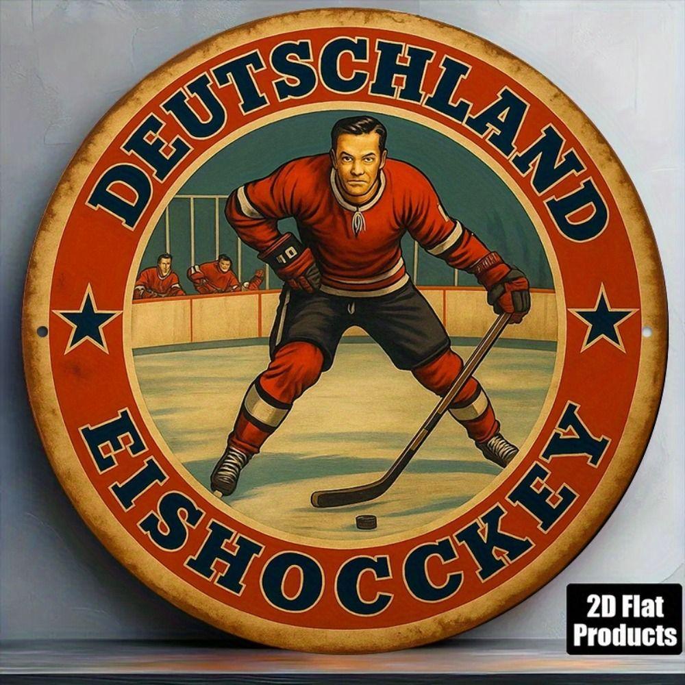 Metal Poster Wall Art Retro Hockey Sign Home Garage Decor
