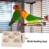 Wooden Bird Feeder Parrot Feeder Foraging Puzzle Toy Toys For Bird Perches In Cage For Cockatiel African Grey Macaw Conure