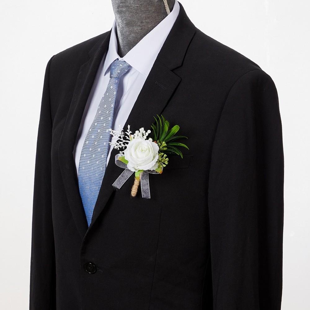 Silk Boutonnieres Flowers Brooches Style Wrist Flower New Wedding Corsage Wedding Accessories
