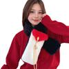 New Christmas gift cute red scarf women's winter new warm and versatile New Year's Day plush scarf