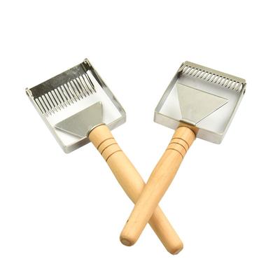 Tenedor para destapar miel de abeja, mango de madera de acero inoxidable, raspador de miel de abeja, apicultura, 2 uds.