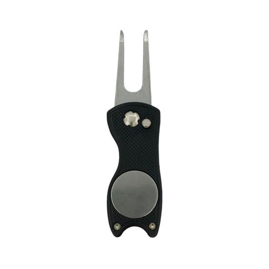 Golf Divot Reparaturwerkzeug Magnetischer Ballmarker Faltbares Green Fork Werkzeug Golf Zubehör Männer Frauen Golfer Enthusiasten Geschenk