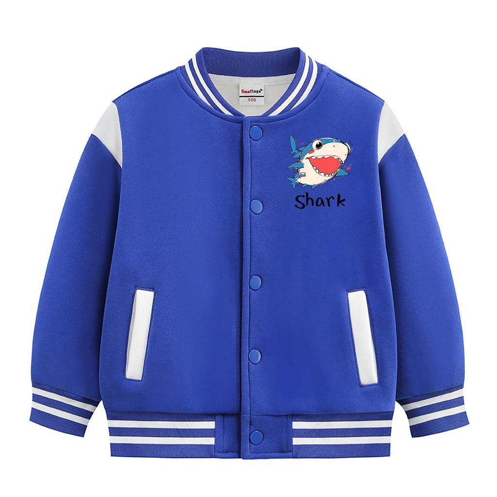 Boys' Stylish 2026 Jacket: Spring/Autumn Fleece-Lined Baseball Coat for Kids