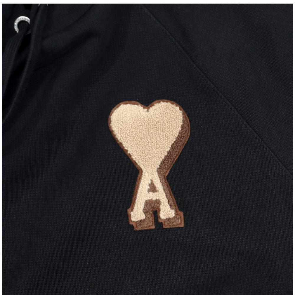 Ami Usw770 Big Heart Logo Terry Patch Hoodie 747 001