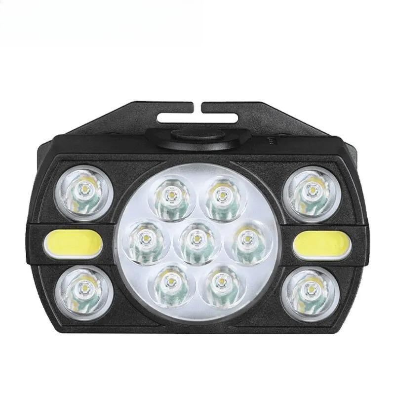 Super Helles COB Stirnlampe 9 11 12 Lichtperlen 2000 Lumen Scheinwerfer Wandern Camping Angeln Tragbar Arbeits-Stirnlampe Taschenlampe