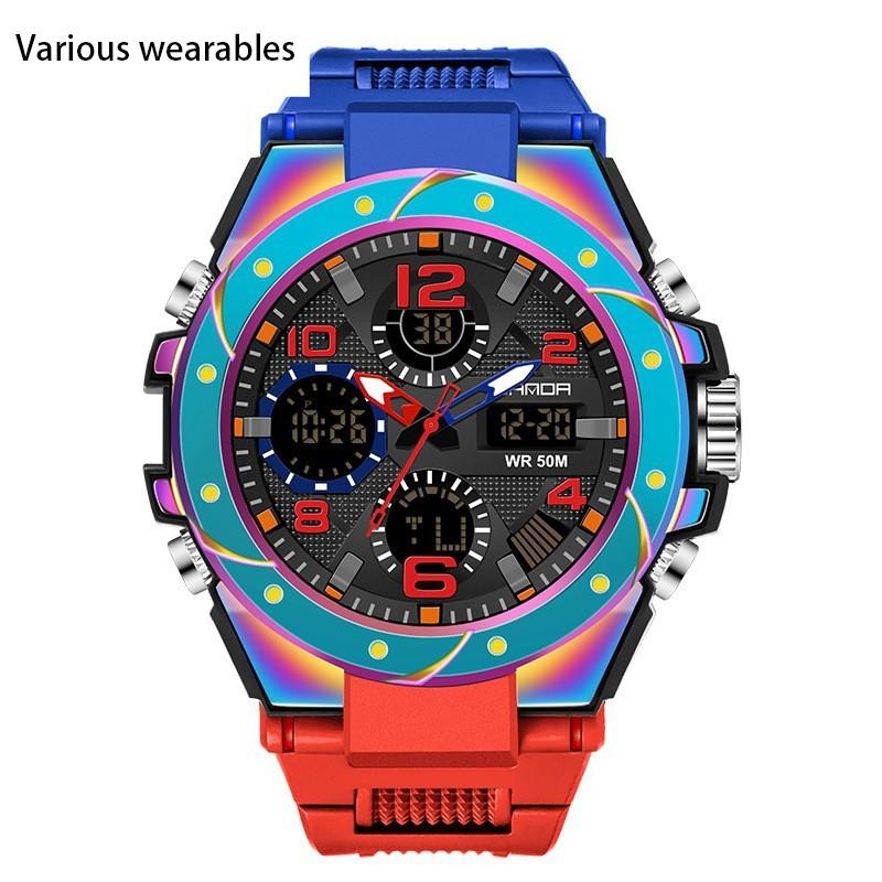 New Harajuku Style Skull Waterproof Men's Electronic Multi-Function Electronic Watch Outdoor Sports Men's Watch