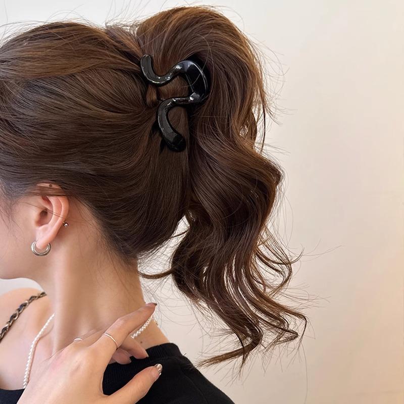 Wave Large Hair Claw Clips Crab Clamps Women Girls PC Jelly Leopard Ponytail Holder Hair Barrettes Hairpin Hair Accessoires New