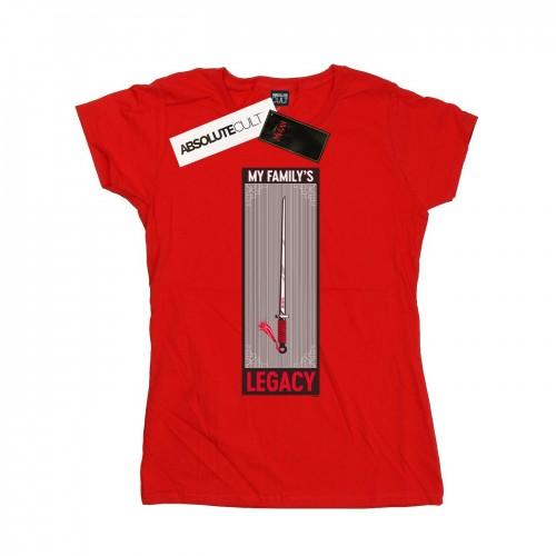 Disney Camiseta feminina/feminina Mulan Movie Legacy Sword de algodão XXL branco