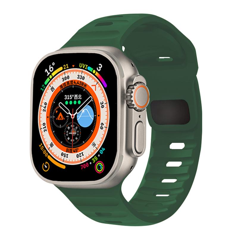 Silicone Strap For Apple Watch ultra Band 44mm 49mm 45mm 42mm 40mm 41mm 38mm sport correa bracelet iwatch Series 2 7 6 3 se 8 9