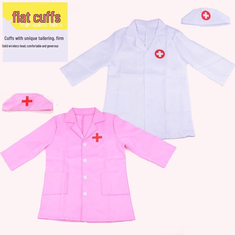 Kids' Nurse & Doctor Role Play Costume Set – White Coat for Pretend Play & Performances