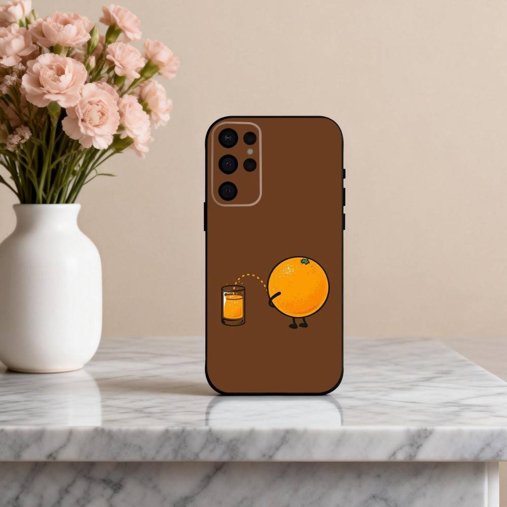 F-Funny Food Fancy art Phone Case For Samsung S25,24,23,22,30,21,10,9,Ultra,Plus,Lite,FE,4,5 G Soft Black Case