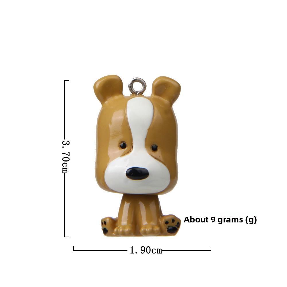 

Coffee Cute White Colored Dog Cat Sitting Mini Pendant Diy Decorative Accessory Coffee White Dog