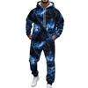 Men's 3D Star Print Two Piece Hoodie Set, Trendy Casual Outfit for Everyday Wear
