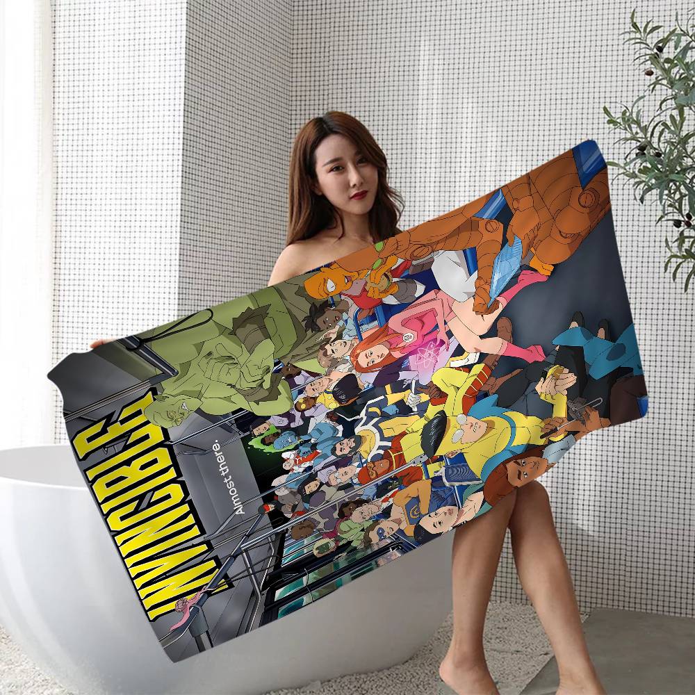 I-Invincible Season 2 Big Microfiber Beach Towels Quick Dry Towel Sand Beach Towels Pool Towel For Travel Swim Pool Yoga