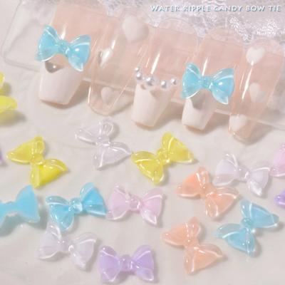 50 Stück Nail Art Schmuck Exquisite Schleife Charms Zubehör Farbige Harz Nail Art Dekoration Nagelzubehör