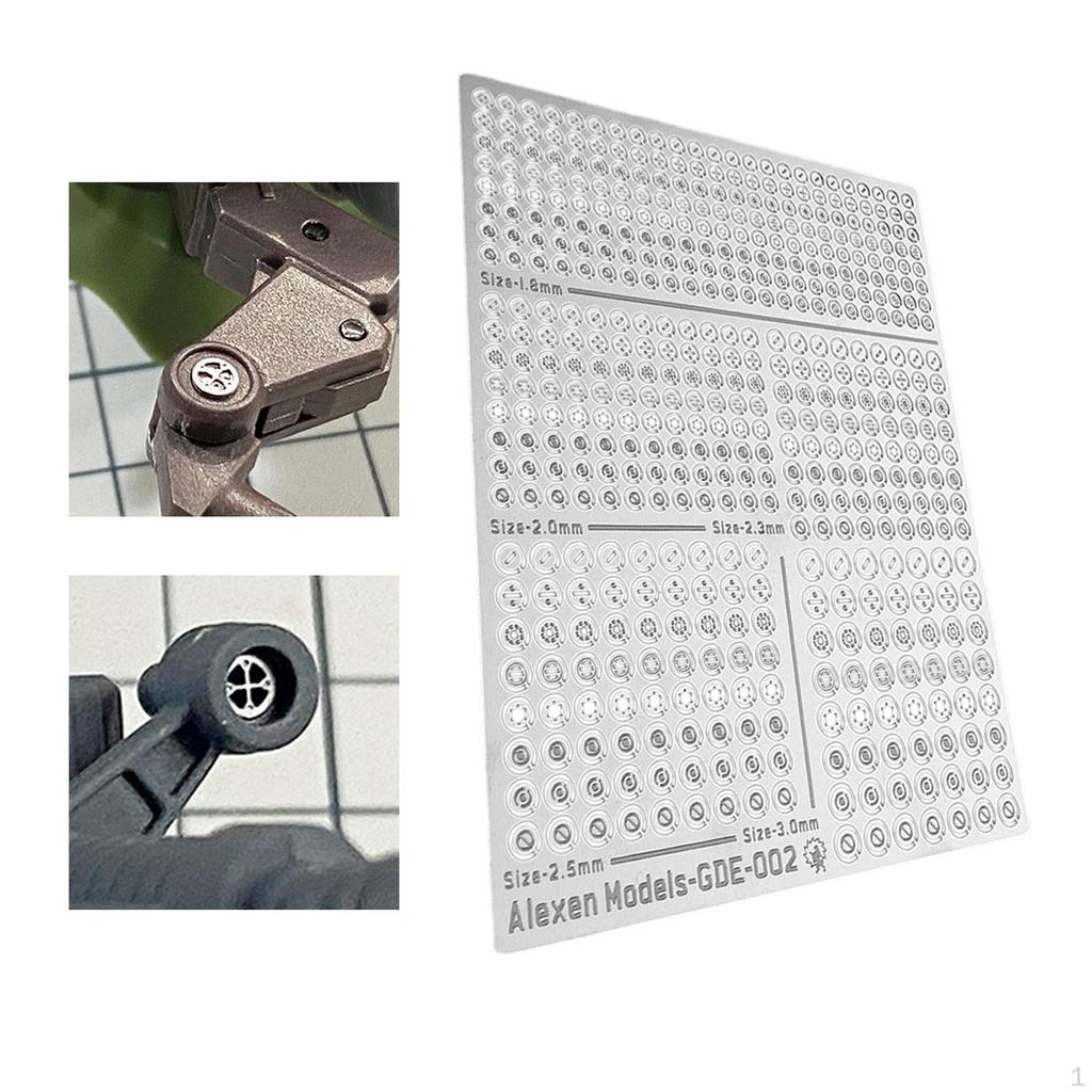 Metal Etching Sheet 3.54x2.76inch Compact Models Modification Stability Hobby Accessories Version