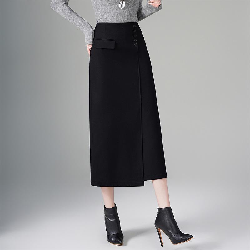 Women's 2026 High-Waisted Irregular Midi Skirt - Slimming Professional Fit