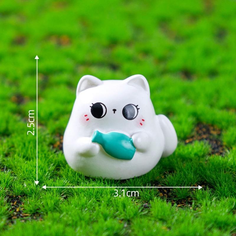 Cute 12 Zodiac Sign Cat Figurines Garden Landscaping Decorations Blind Bags Hanging Accessories and Small Ornaments