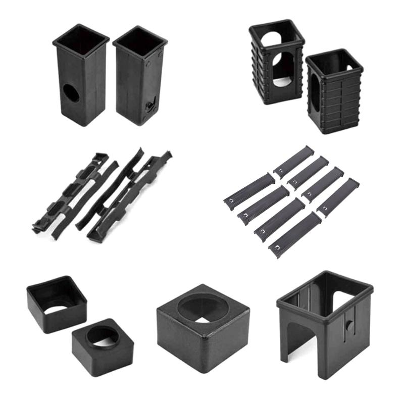 Metal Pipe Sliding Sleeve Fitness Equipment Hollow Plastic Sleeve Glides Square Tube Sleeve Fitness Equipment Accessories