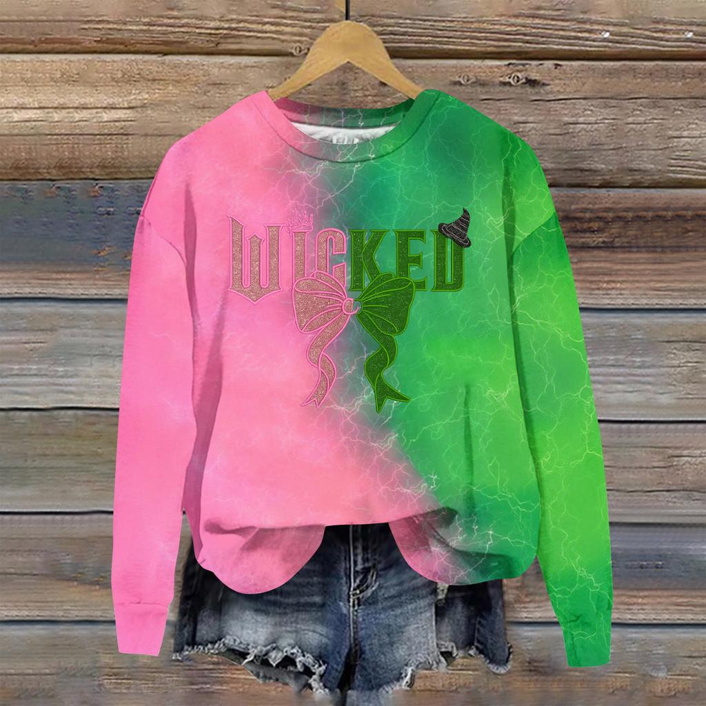 Women's Loose Comfortable Casual Fashionable Character Printing Round Neck Long Sleeved Sweatshirt