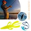 10Pcs Fishing Baits Bright Color Highly Simulated Groove Design Soft Texture High Toughness