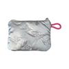Elegant Diamond Pattern Silver Organizers Bag Durable Water Resistant PU Storage Bag for Travel and Daily Commute