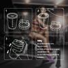 Shaker de 3 Camadas Garrafa Shaker para Pó de Proteína com Bola de Aço Copo Misturador de Plástico Academia Fitness Esporte Copo para Shakes de Whey Garrafa para Exercício