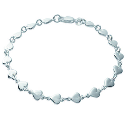 [L3856] - Silberarmband 'Love' Silber (rhodiniert) - 5 mm
