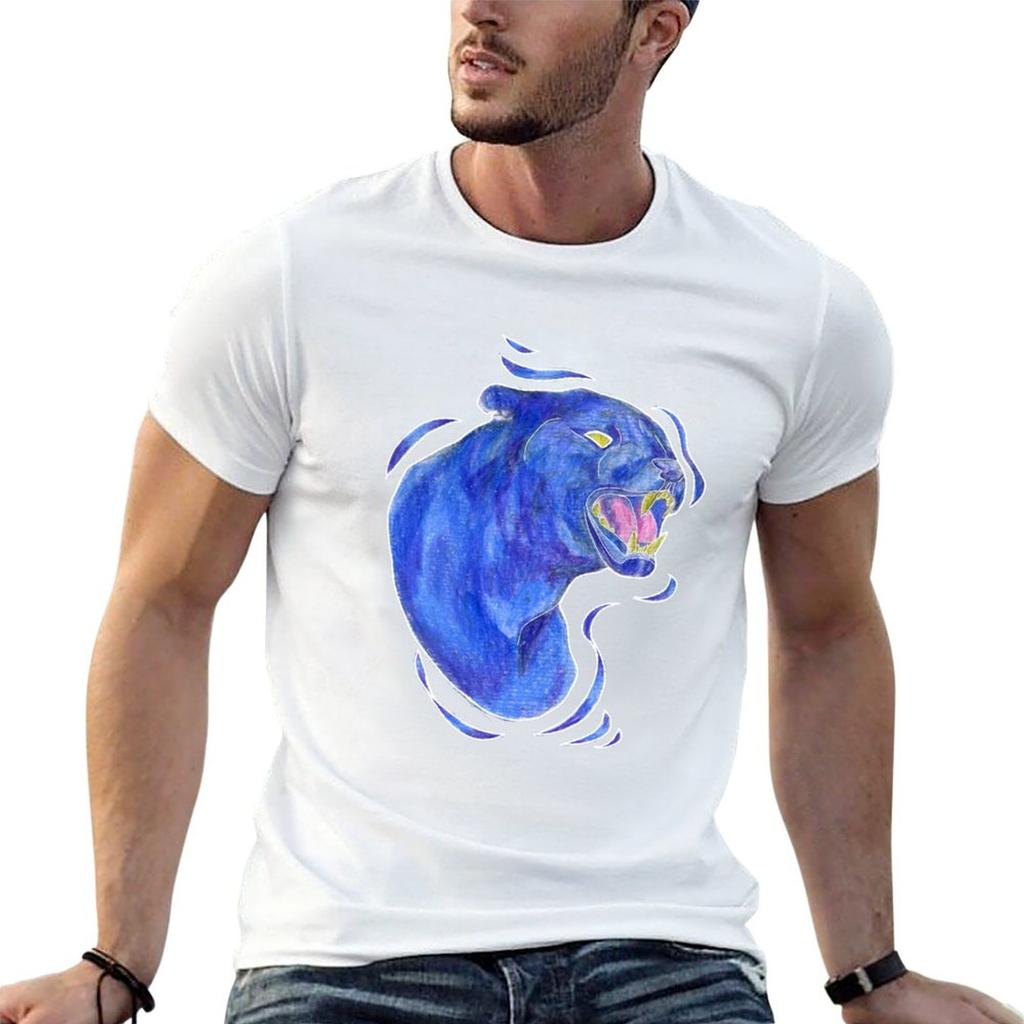 Blue Leopard Tshirt Quickdrying For A Boy Unisex T Shirt