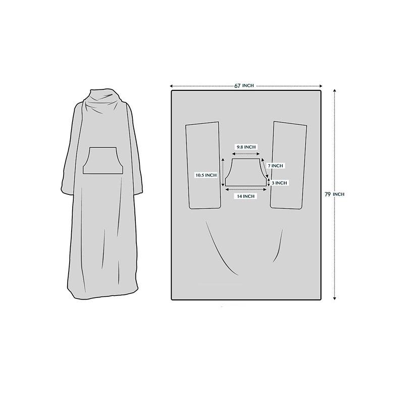 Cross-Border TV Blanket with Pocket - Wearable, Anti-static, and Multifunctional Flannel Fleece Blanket