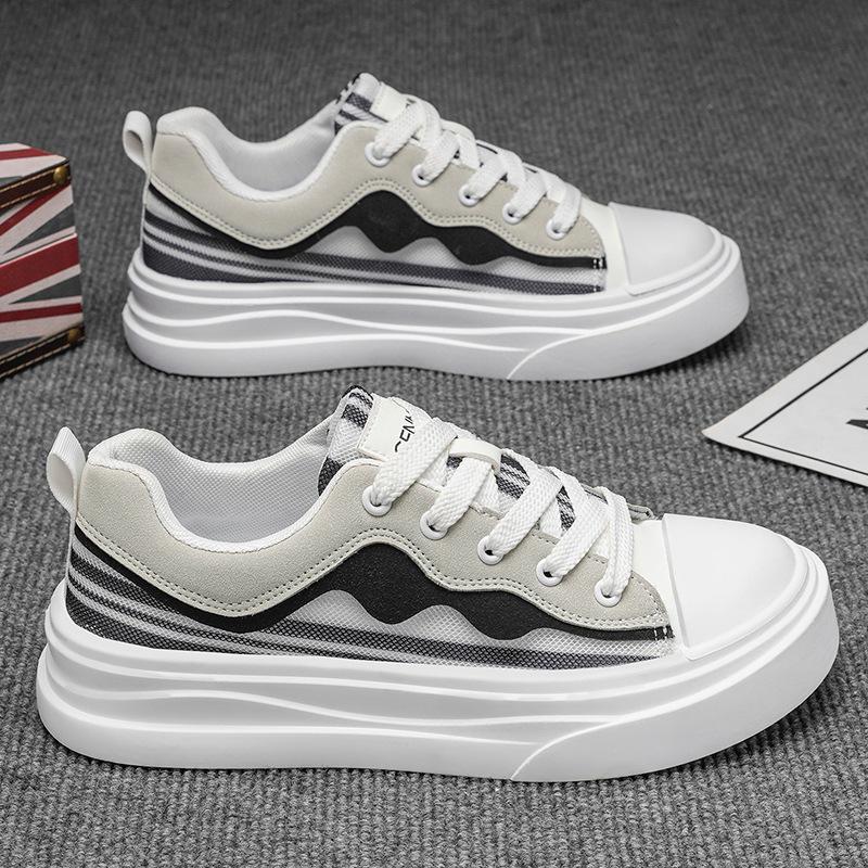 Pánské letní plátěné boty s prodyšnou síťovinou 2025: Ležérní, všestranné tenisky v korejském stylu