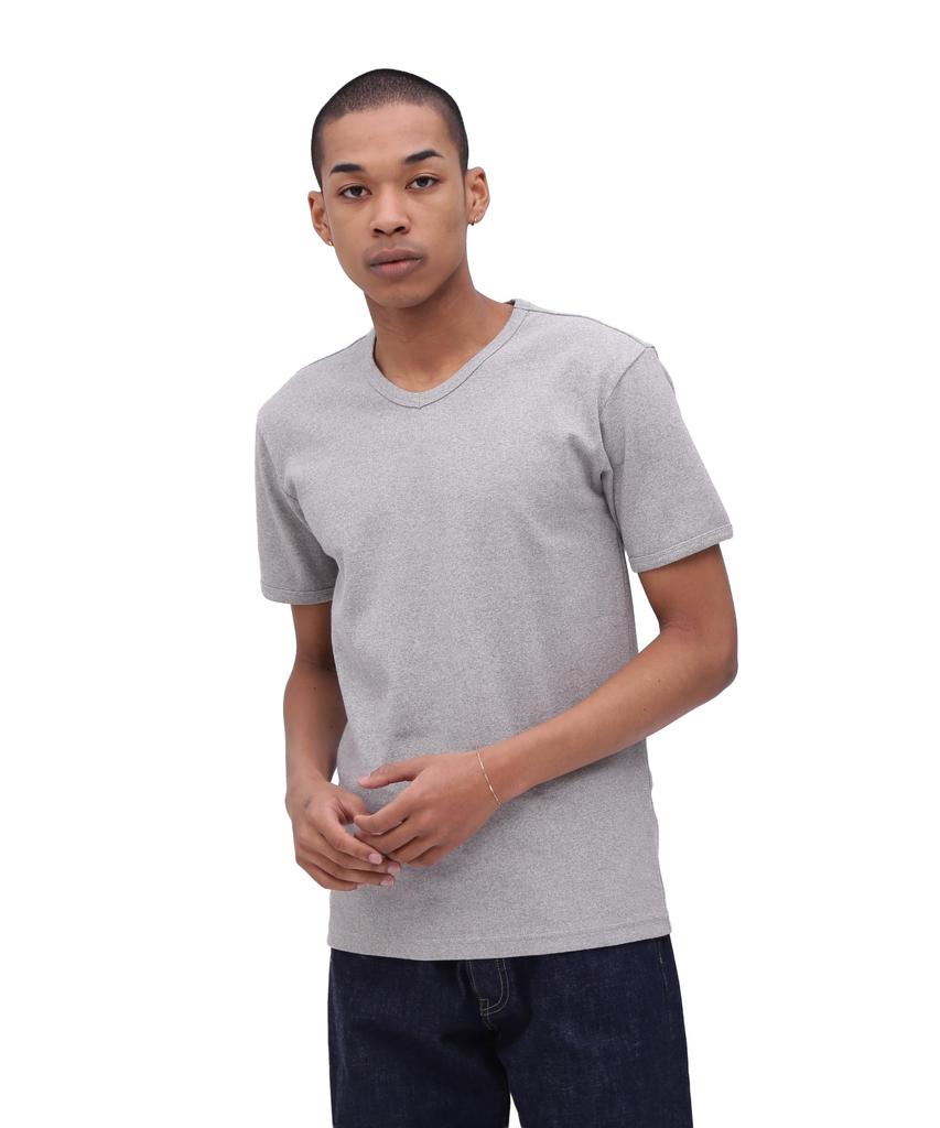 AVIREX DAILY RIB SAME COLOR V-NECK T-SHIRT Men's S 020 Gray 783-5934022