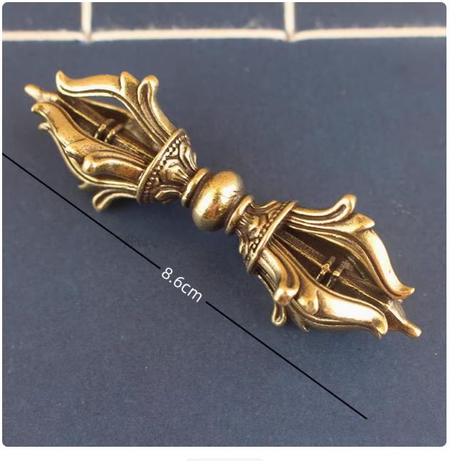 

1pc Metal Bell Ornament Feng Shui Accessories Temple Hand Cranked Bell Tibetan Dharma Artifacts Home Decor Sacrificial Supplies