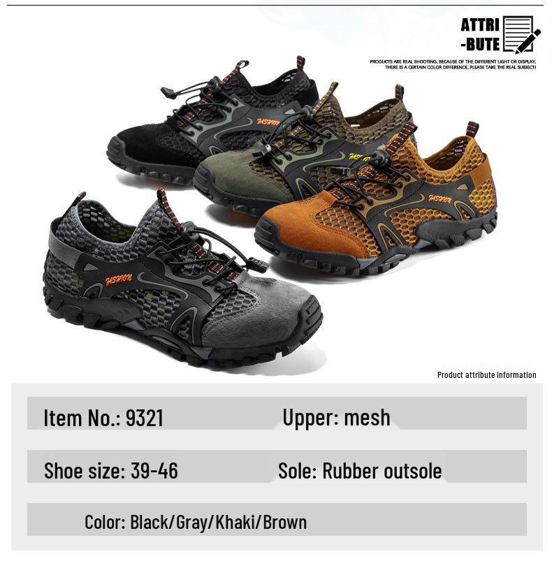 Men's Plus Size Five-Finger Outdoor Hiking and River Tracing Shoes - Summer Trend Swimming Style