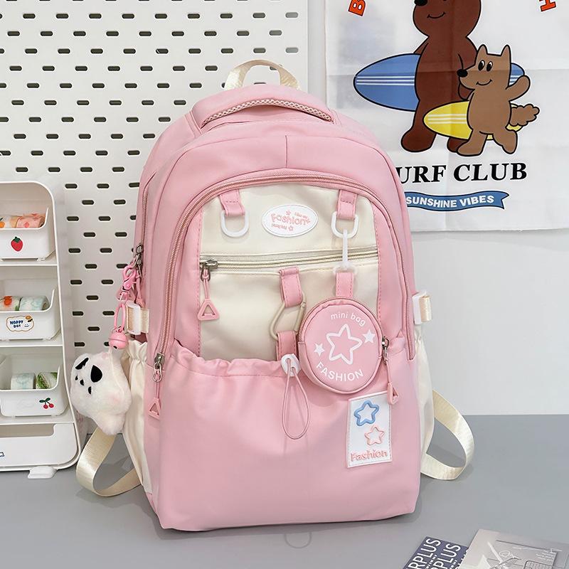 

Новый Ins стиль Высокая ценность Корейская версия с большой вместимостью Универсальный школьный рюкзак для средней и старшей школы, колледжа single bag.