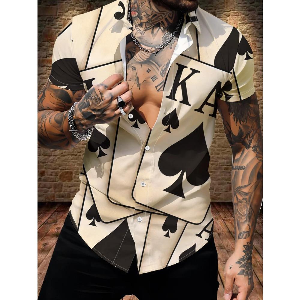 

Summer High Street Graphic Print Men s Hawaiian Shirt Casual Man Short Sleeve Oversized Beach Shirt Fashion Streetwear Tops XL