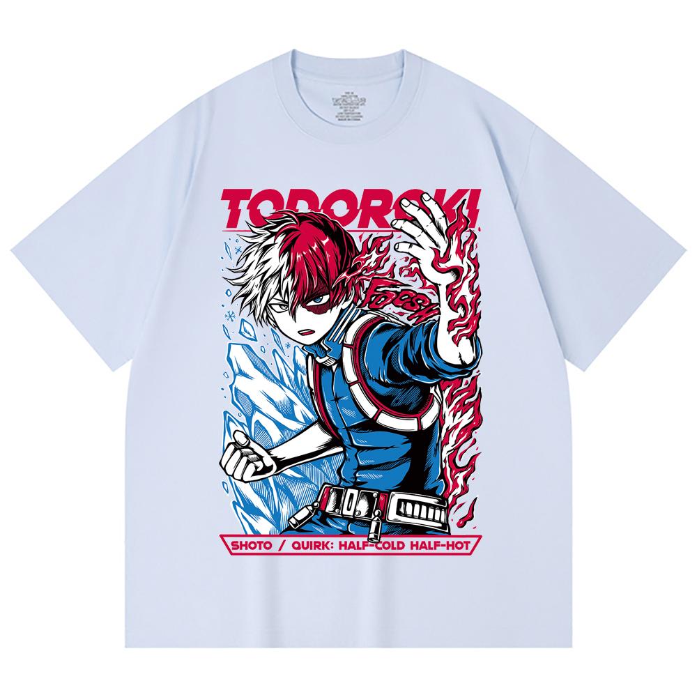 230 Gsm 100% Cotton My Hero Academia V10 Shoto Print Unisex Heavy Cotton T Shirt