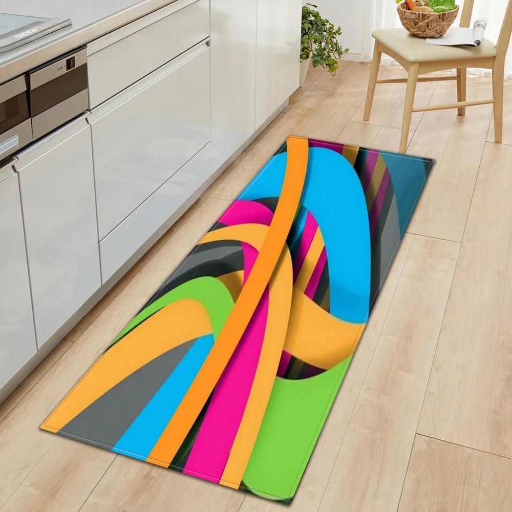Geometric Creative Printing Home Kitchen Floor Mats Door Front Decoration Floor Mats