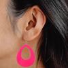 12 Paires de Boucles d'Oreilles Néon Boucles d'Oreilles Pendantes Goutte d'Eau avec Boucles d'Oreilles Studs Forme Géométrique Boucles d'Oreilles Pendantes Exagérées