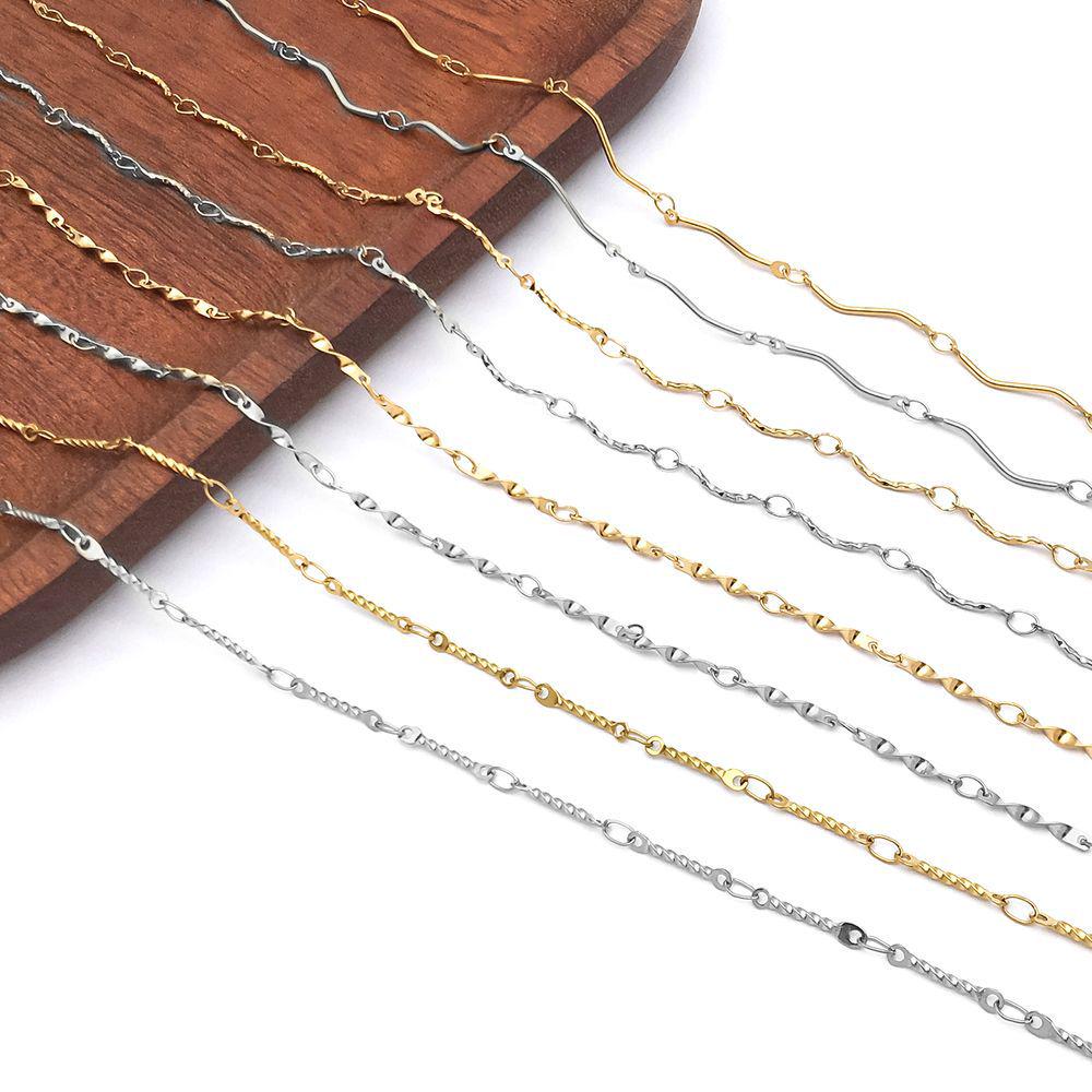 Stainless Steel Electroplated Curved Stick Pendant for DIY Jewelry