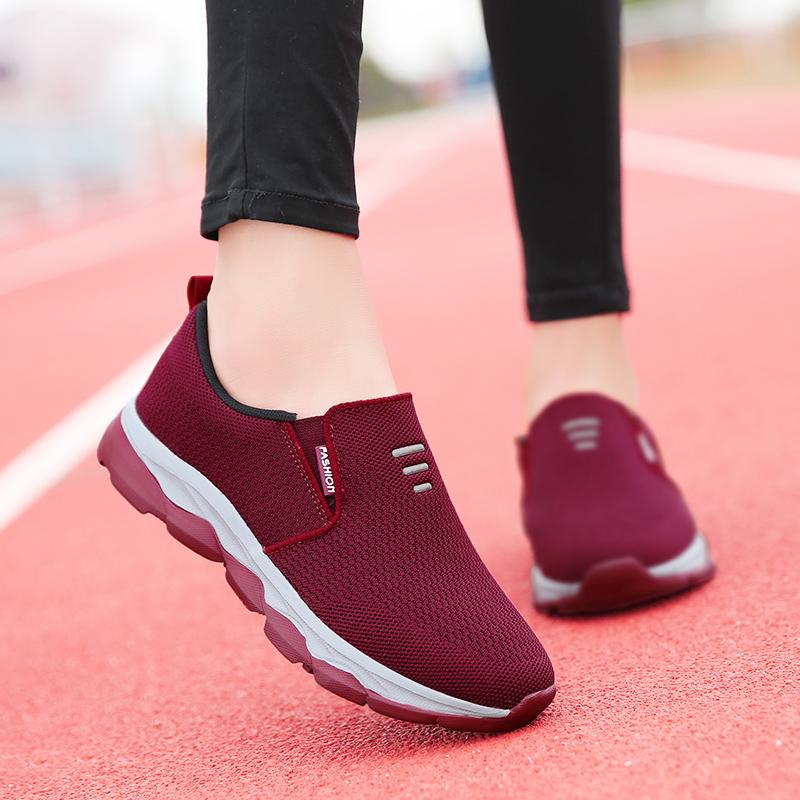 Four Season Thick Fashion Walking Shoes Women's Ultra-lightweight Women's Shoes Outdoor Non-slip Shoes for Elderly Mothers