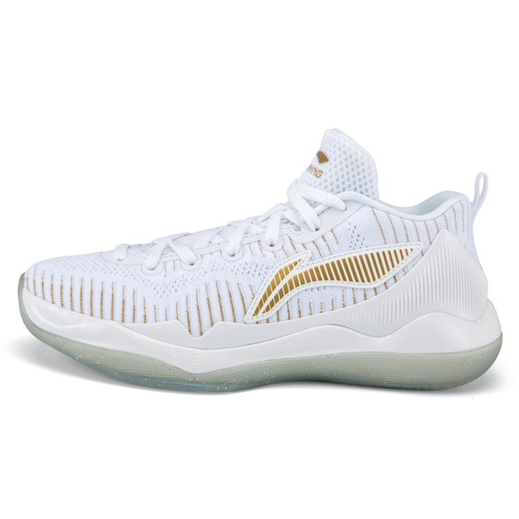 Li Ning YuShuai 11 Basketball Shoes Men's Low top White/Gold ABAM107-W