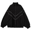 Unisex Sportjacke im Hongkong-Stil mit Reflektoren - Trendig, Unifarben, Locker geschnitten für Herbst & Winter